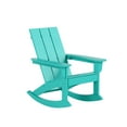 thumbnail image 3 of GARDEN Set of 2 Modern Plastic Outdoor Rocking Chairs for Patio Porch, Turquoise, 3 of 10