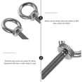 thumbnail image 2 of BEADCEST 2Set Shoulder Threaded Eyebolts Sturdy Rope and Cable Fixing for Industry, 2 of 6