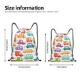thumbnail image 3 of Bingfone Doodle Cars Drawstrings Backpacks Bags for Men Women Gym Drawstrings Bag-Small, 3 of 8