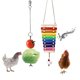 thumbnail image 4 of Greeniant Juguete divertido para pájaros y pollos, juguete para horas de entretenimiento, xilófono para pájaros, seguro y confiable Suministros de alimentación y agua para mascotas, 4 of 6