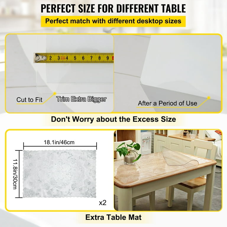  LovePads 2mm Thick 16 x 42 Inch Clear Desk Pad, Clear Desk Mat  for Desktop, Desk Protector Mat, Clear Table Cover Protector, Clear Table  Protector, Plastic Table Cover Protector : Home