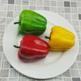 thumbnail image 2 of 3Pcs Artificial Bell Peppers Veggie Colorful Bell Peppers for Decoration, Decorative Vegetables, Red Green Yellow Bell Peppers, 2 of 13