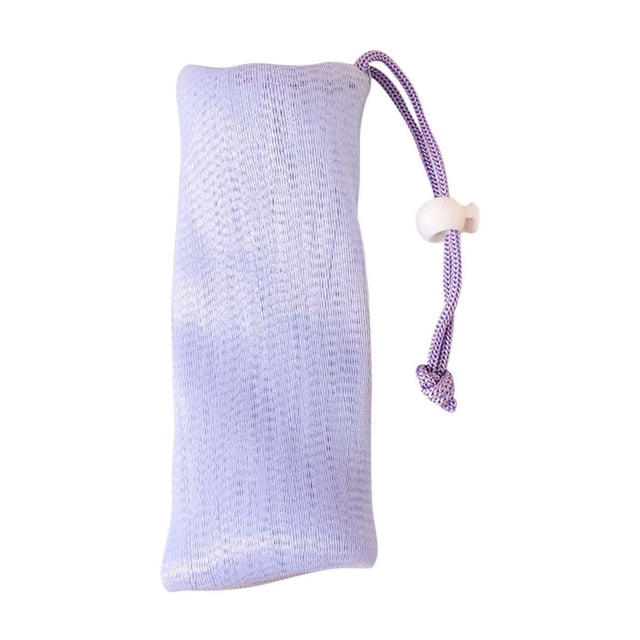 Fesfesfes Natural Nylon Soap Bag Hanging Foaming Net for Shower Gel Bar Soap Bath Accessory with Thickened Mesh for Travel Shower with Drawstring Hanging