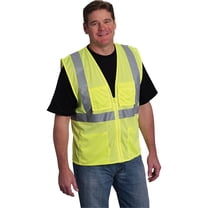 Protective Industrial Products 3020702ZLYM Safety Vests, Polyester ...