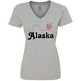 thumbnail image 3 of Inktastic Alaska Butterfly Women's V-Neck T-Shirt, 3 of 5