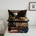 thumbnail image 5 of Erosebridal US Flag Bedding Twin Comforter Set, Ocean Eagle Print Down Comforter, Wooden Planks Decor, Reversible, 5 of 7