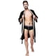 thumbnail image 5 of Camisón de hombre Hotel Albornoz de algodón Sudor Sauna Toalla de baño Hombres Ropa de dormir Batas masculinas Bata de baño (Tamaño S), 5 of 5