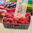 thumbnail image 3 of Hutzler 3-in-1 Bitty Box Berry Keeper, Berry Colander & Saver Container, 9oz / 1 Cup Capacity - Gray, 3 of 4