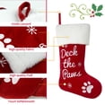 thumbnail image 2 of 19-inch Christmas Stockings Embroidered Dog Paw Snowflakes Xmas Plush Stockings Pet Christmas Stocking Christmas Hanging Ornaments Decorations for Holiday Festive, 2 of 6