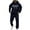 A06 Navy, variant on Mens Sweatuits Brooklyn Letter Print Casual Athletic Sweat Suit 2 Piece Outfits Set Activewear Hoodies Sweatpants Track Suits Navy M