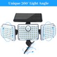 thumbnail image 2 of 4 Heads Security Flood Lights Waterproof Solar Street Light For Yard, Garage, 2 of 5