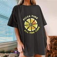 thumbnail image 2 of IROINNID Womens Short Sleeve Summer Round Neck Pizza Printed Casual Top Pullover T-shirt, 2 of 7
