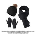 thumbnail image 3 of chaungfeng 3PCS Winter Beanie Hat Scarf Touchscreen Gloves Set for Men and Women, Knitted Fleece Lined Hats Thermal Gloves Long Scarf, 3 of 6