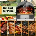 thumbnail image 6 of Patiojoy Outdoor 16" Wood Fired Pizza Oven 2-Layer Pizza Maker with Square Stone, 6 of 10