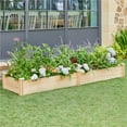 thumbnail image 5 of Yaheetech Raised Garden Bed Kit - Wooden Elevated Planter Garden Box for Vegetable/Flower/Herb Outdoor Solid Wood 2x8ft, 5 of 11
