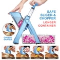 thumbnail image 3 of ONCE FOR ALL Mandoline Slicer Vegetable Cutter with Adjustable Thickness, 6-in-1 Food Chopper for Slice, Dice, Julienne, Strip, Shred & Grate, Kitchen Prep Tool with Food Pusher, 3 of 6