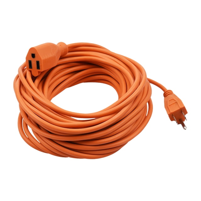 Cable de extensión eléctrico para exteriores de 50 pies de CA, 12 AWG, 3 clavijas, cable de extensió Abanopi Amarillo/50 pies