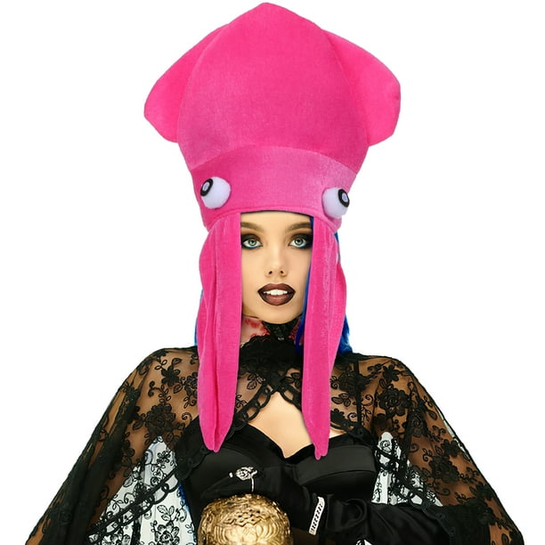 Sombrero de pulpo divertido y peculiar, sombrero de Halloween, accesorios para fotos de pulpo de franela, 1 ud.