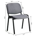 thumbnail image 2 of Zimtown Office Chairs 5 PCS, Stacking PU Padded Conference Chairs Upholstered Chair, Desk Chair Seating Set of 5, Gray, 2 of 6