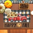 thumbnail image 4 of Linen Happy Fall Placemats Set of 4 Autumn Table Mats Black White Plaid Thanksgiving Harvest Truck Home Kitchen Table Decorations and Supplies-12×18'''', 4 of 5