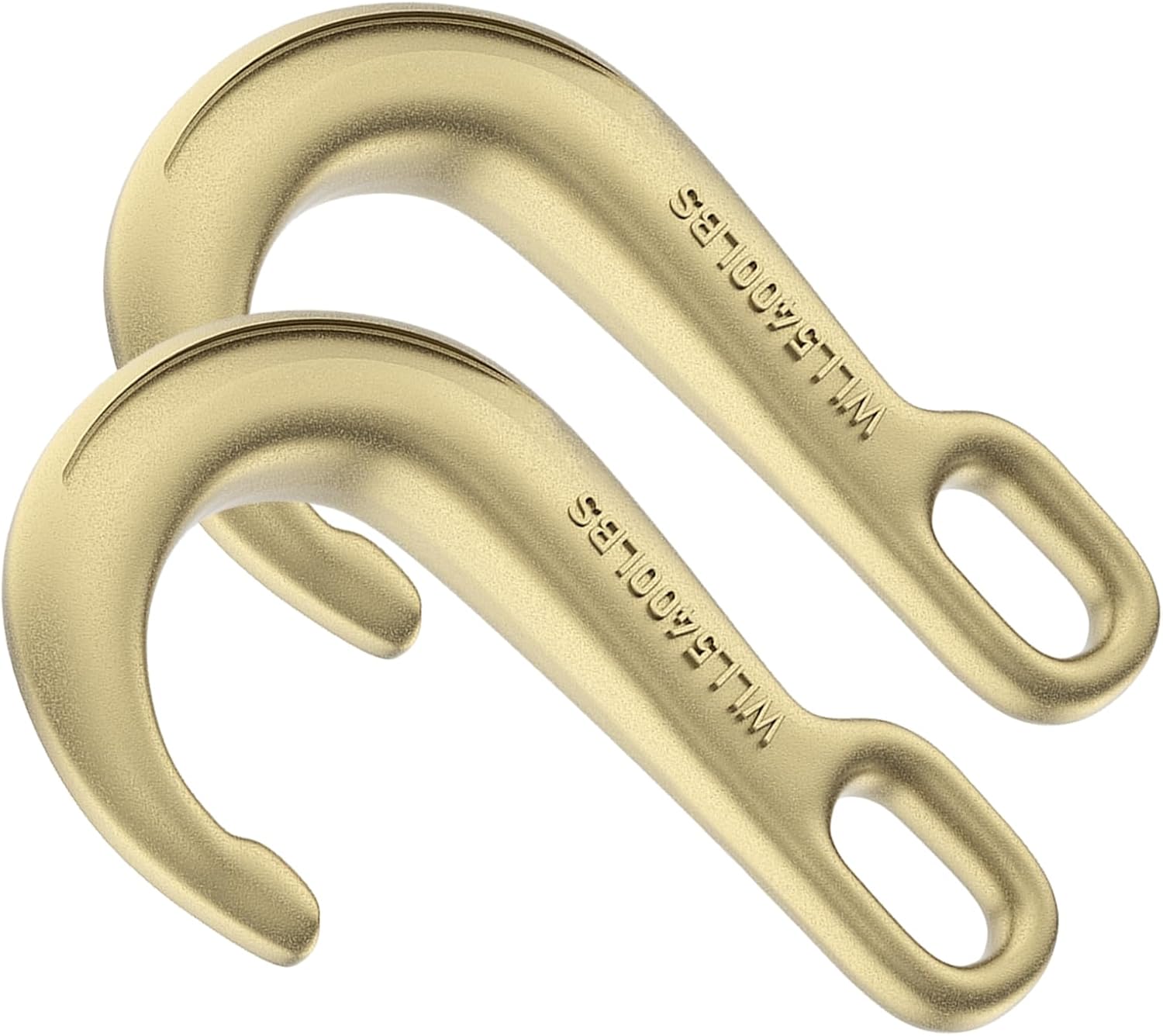 2PCS 15" Heavy Duty J Hooks for Towing, Yellow Zinc Plated Tow J Hook Grade 70 Clevis J Hook for Transport Chain, 5400LBS Capacity Heavy Load