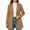 Coffee, variant on Women's Slim Fit Notched Lapel Mid-Length Blazer Coat, Single Button Casual Elegant Outerwear for Fall Winter Daily Office