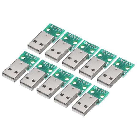 10 Pcs USB Breakout Board USB 2.0 to Dip Adapter Board Male Sockets 4pin 2.54MM
