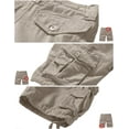 thumbnail image 4 of Matchstick Men Loose Solid Cargo Shorts with 8 Pockets, 4 of 7