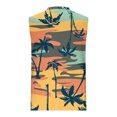 thumbnail image 3 of WAVSUF Summer Men Quick Dry Undershirts Tank Muscle Gym Vest for Mens Sports Tank Tops Printed Round Neck Tops Hawaiian shirt Sleeveles Pullover Orange Size M, 3 of 4