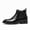Black, variant on Men's Crocodile Embossed Leather Chelsea Boots, Formal Ankle Dress Boots with Elastic Side Panels, Slip-On Business Casual Leather Boots for Men