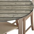 thumbnail image 7 of Round Covers for Home Elastic Edged Flannel Backed Fitted Table Covers Tablecloths - Wood Grain Pattern - Fits to 47'' Diameter (1.2m) E, 7 of 7