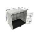 thumbnail image 6 of Botanical Dog Crate Cover, Simplistic Modern White Succulent Silhouette Pattern on Soft Grey Background, Easy to Use Pet Kennel Cover Small Dogs Puppies Kittens, 7 Sizes, Pearl and White, by Ambesonne, 6 of 6