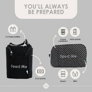 Easy Baby - Diaper, Bottle, and Supplies - Organizer Pouches - Change, Feed, and Dress Me 4 Pack Brooklyn Organizing Packing Tote Cubes for Baby Items Good for Travel and Keeping Organized