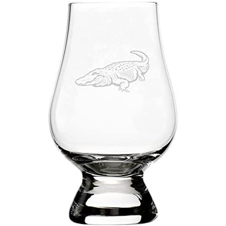 

American Alligator Body Zoo Animal Themed Etched 6.5oz Glencairn Whisky Glass