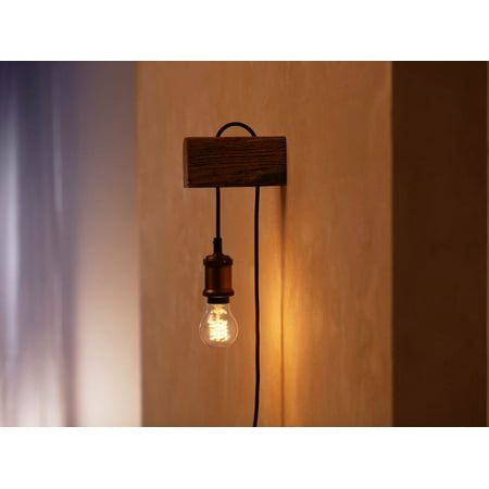 Philips - Hue Filament A19 Bluetooth 40W Smart LED Bulb - White
