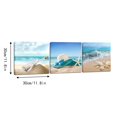 thumbnail image 3 of 3 Pcs 11.82*11.82 Inches Hanging Picture Bathroom Canvas Wall Art Print Decor （Unframed）, 3 of 5