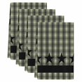 thumbnail image 2 of Sage Green Black Plaid Kitchen Towels Set of 4, Vintage Star Buffalo Check Rustic Absorbent Dish Towels for Kitchen, Microfiber Hand Towel, Quick Drying Tea Towel for Cleaning Decorative Dishcloths, 2 of 7