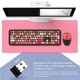 thumbnail image 3 of Injueey Combinación de teclado y mouse inalámbricos Teclado inalámbrico 2.4G Negocios inalámbricos Rosa Multicolor Juego de teclado y mouse Juegos de teclado y mouse para computadora No.1, 3 of 5