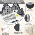 thumbnail image 4 of Hair Rollers,Self Grip Hair Rollers 45 Pcs with 24Pcs Hair Rollers 4 Sizes (6 Jumbo Rollers/6 Large Rollers/6 Medium Rollers/6 Small Rollers) Hair Clips and Comb for Long Medium Short Hair (Black), 4 of 8