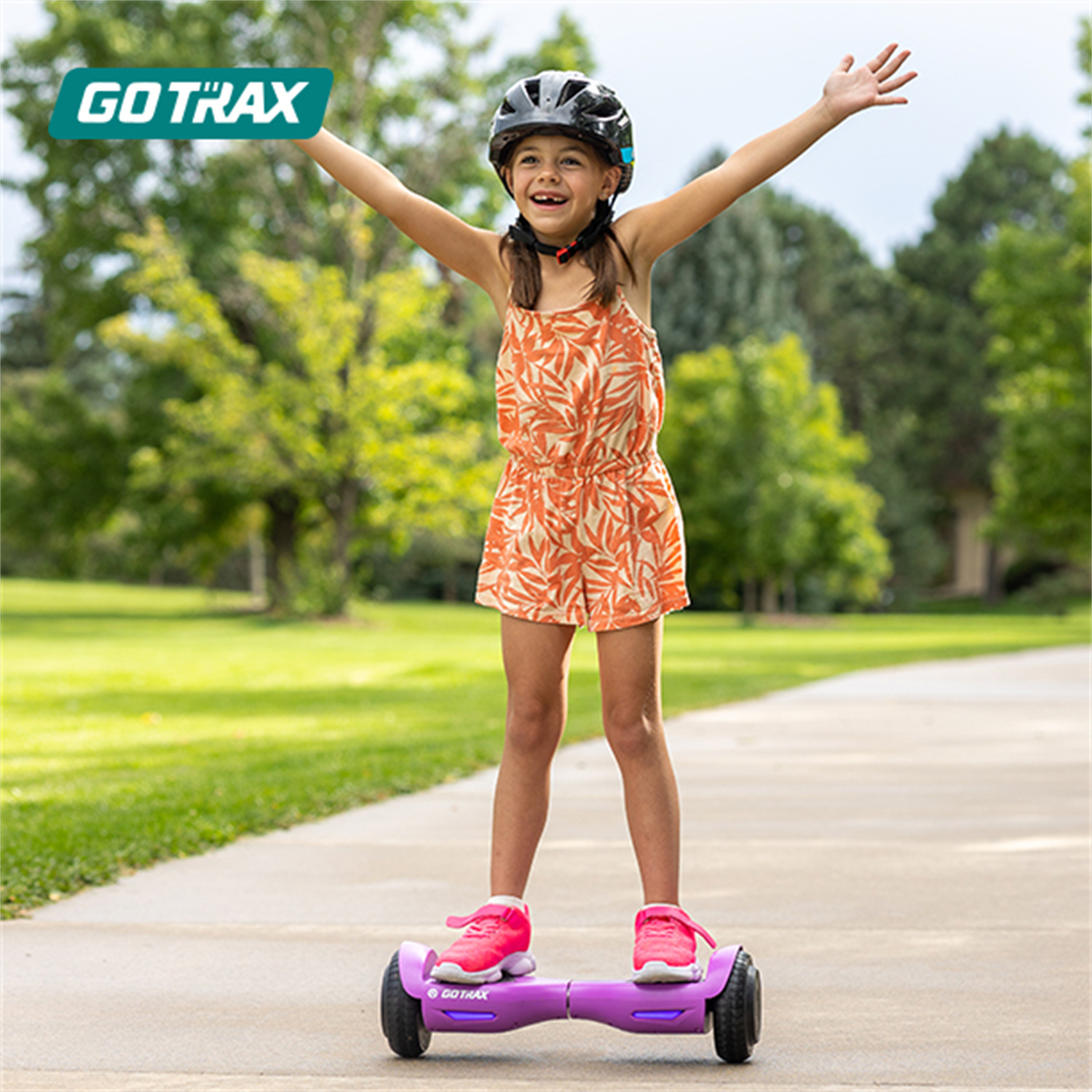 GOTRAX Lil Cub Hoverboard 6.5" Wheels, Max 2.5 Miles, 6.2mph Self Balance for 44-88lbs Kids, Purple - image 4 of 11