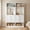 White, variant on Homieasy 25'' Upgraded Style Closet Organizer with 3 Drawers, Walk-in Closet System with Mirror and Shelves, White