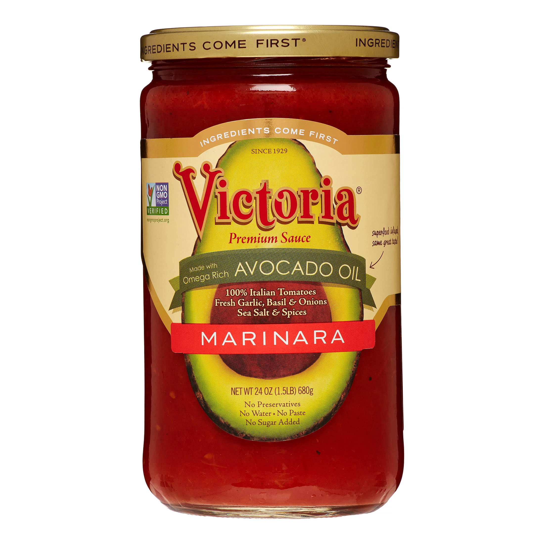 Victoria Premium Marinara, Made with Avocado Oil, 24 Fl Oz, 6 Count