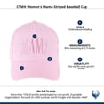 thumbnail image 4 of CTM  Mama Striped Baseball Cap (Women), 4 of 4