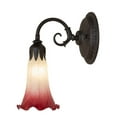 thumbnail image 4 of Meyda Lighting 5.5" Wide Seafoam/Cranberry Tiffany Pond Lily Wall Sconce - N/A, 4 of 7