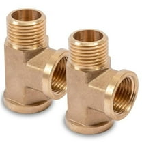 2PCS Premium 1/2" Brass T-Tube Connector,DN15 Three-Way Water Pipe Fitting for Plumbing Systems