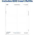 Name Badge Insert Refills, Horizontal/Vertical, 3 x 4, White, 300/Box ...
