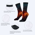 thumbnail image 3 of Four Seasons Universal Socks (2 Pairs) - Vibrant Urban Night Scene Design Mixed Color Unisex Trendy Socks with Glossy Street, 3 of 5