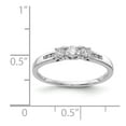 thumbnail image 3 of 14K White Gold Ring Band Diamond Round, Size 8, 3 of 3