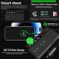 thumbnail image 5 of WOVTE 200W Car Power Inverter,  12V to 110V AC Car Plug Adapter Outlet Type-C,QC3.0 USB-A,1.1A&2A USB-A, Overvoltage Protection, Key Switch, Voltage Display（Matte Black）, 5 of 6