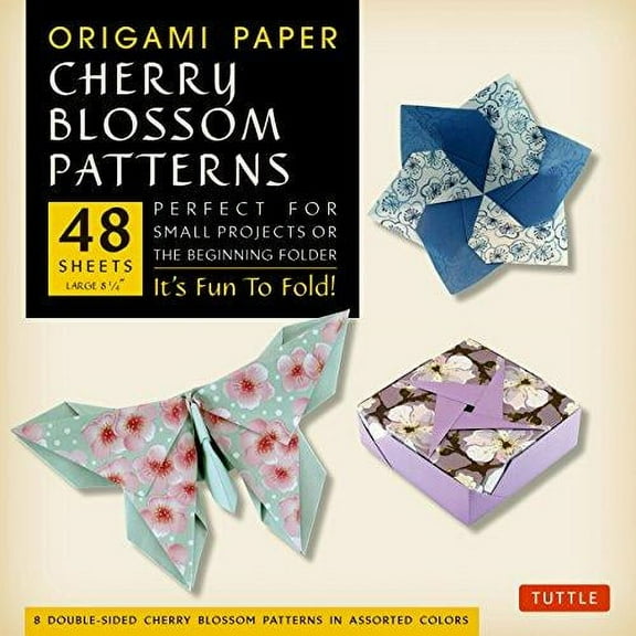 Origami Paper- Cherry Blossom Patterns Large 8 1/4 48 Sh: Tuttle Origami Paper: Double-Sided Origami Sheets Printed with 8 Different Patterns (Instructions for 5 Projects Included) (Other)